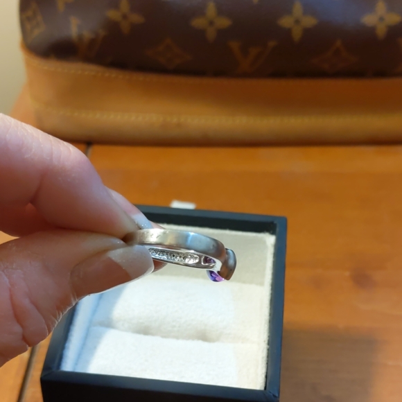 Amethyst and Diamond Ring - Picture 4 of 8